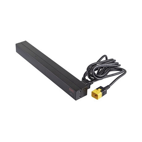 APC AP9565 Rack PDU Básico - 12 Salidas C13, 230V, 16A, Monofásico, Montaje Horizontal/Vertical 0U/1U, Cable 2.5m, Negro