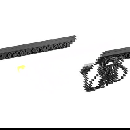 APC AP9565 Rack PDU Básico - 12 Salidas C13, 230V, 16A, Monofásico, Montaje Horizontal/Vertical 0U/1U, Cable 2.5m, Negro