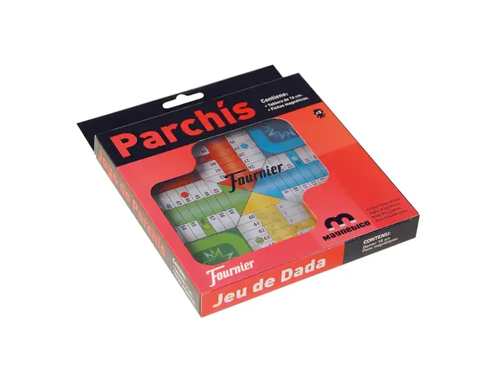 Fournier Parchís Magnético Juego de Mesa para 4 Jugadores con Cubiletes, Dados y Fichas Magnéticas, 20x16,1x2,2 cm