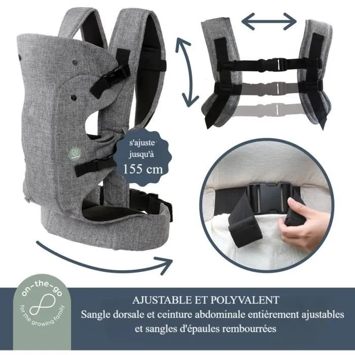 Dreambaby AAAAT52859 Portabebés Regulable Cómodo y Versátil para Recién Nacidos hasta 15 kg