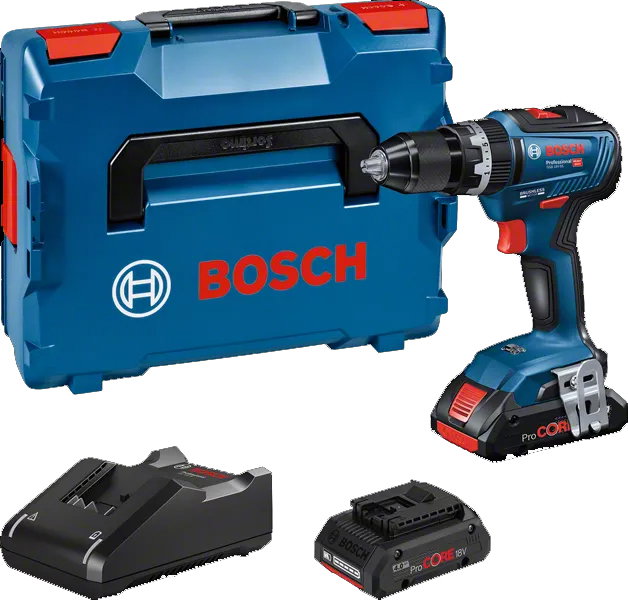 BOSCH Taladro Percutor Batería GSB18V-55 con 2x4Ah y GAL18V BOSCH Taladro Percutor Batería GSB18V-55 con 2x4Ah y GAL18V