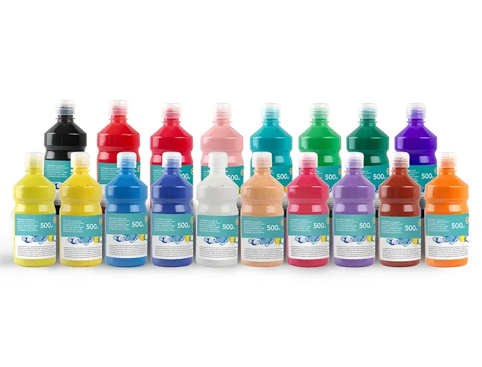 Liderpapel Tempera Escolar Liquida 500 ml Blanco Superlavable