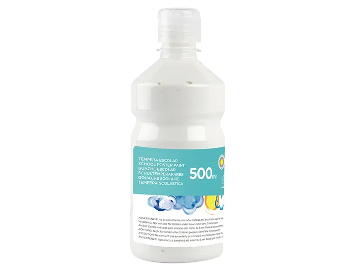 Liderpapel Tempera Escolar Liquida 500 ml Blanco Superlavable