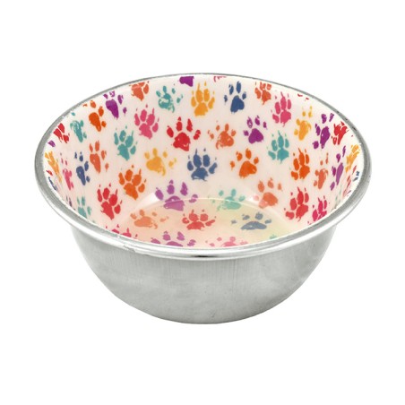 Nayeco Comedero para Perros y Gatos de Acero Inoxidable con Diseño de Huella en Interior, Base Antideslizante, 950 mL Nayeco Comedero para Perros y Gatos de Acero Inoxidable con Diseño de Huella en Interior, Base Antideslizante, 950 mL