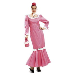 My Other Me Disfraz Madrileña Rosa Mujer Vestido, Pañuelo Cabeza, Bolsito y Mantón Talla XXL
