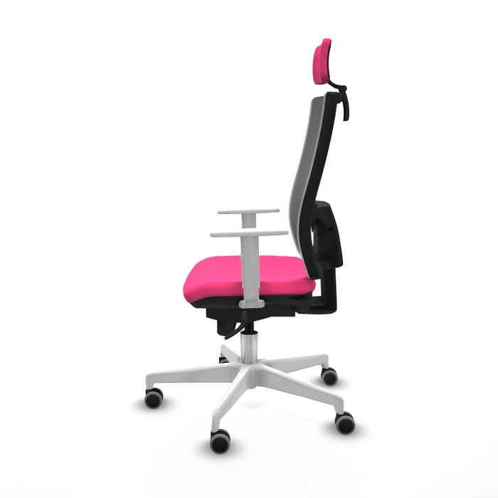 PIQUERAS Y CRESPO Silla de oficina Horna Rosa con mecanismo Sincro