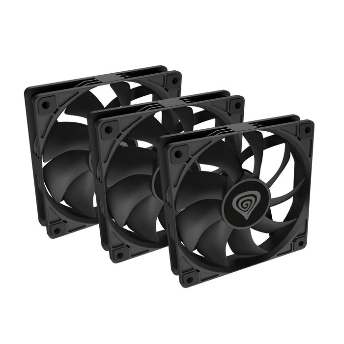 GENESIS Oxal 120 Pack de 3 Ventiladores de 120 mm Negro
