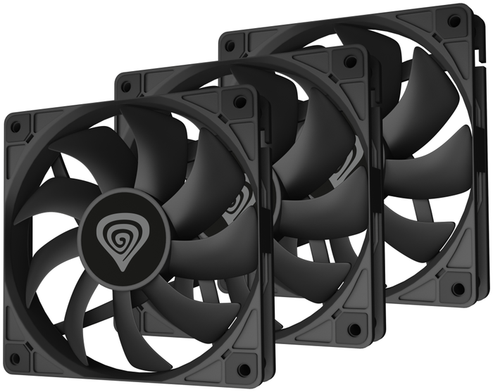 GENESIS Oxal 120 Pack de 3 Ventiladores de 120 mm Negro