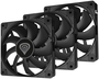 GENESIS Oxal 120 Pack de 3 Ventiladores de 120 mm Negro