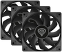 GENESIS Oxal 120 Pack de 3 Ventiladores de 120 mm Negro