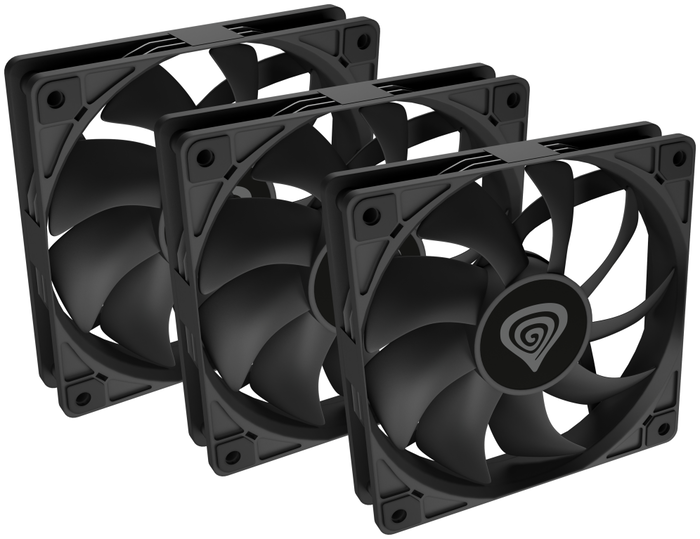 GENESIS Oxal 120 Pack de 3 Ventiladores de 120 mm Negro