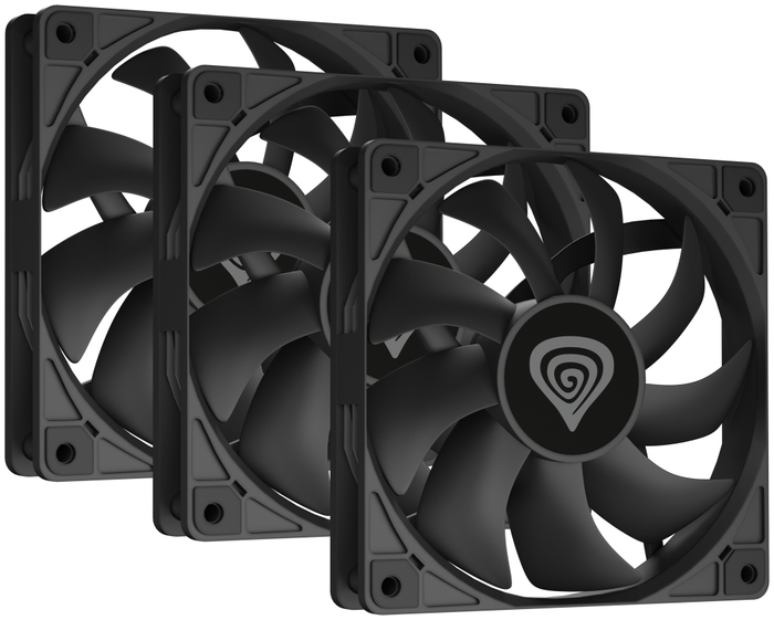GENESIS Oxal 120 Pack de 3 Ventiladores de 120 mm Negro