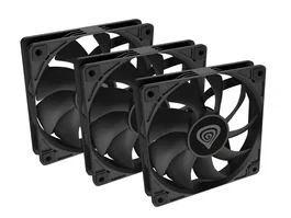 Genesis Oxal 120 - Pack de 3 Ventiladores para Caja de PC 120 mm, 1300 RPM, 22.1 dB, 46.1 CFM, 1.05 mmH2O, Color Negro, 3 Pines