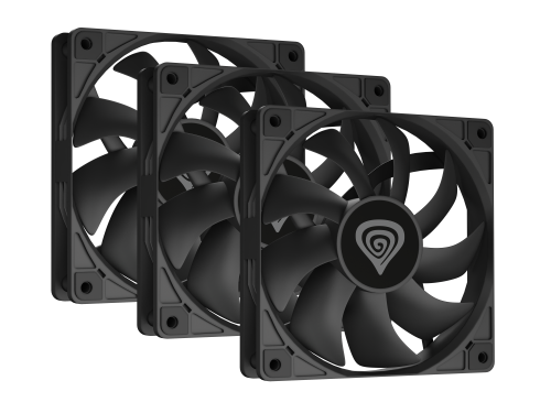 GENESIS Oxal 120 Pack de 3 Ventiladores de 120 mm Negro
