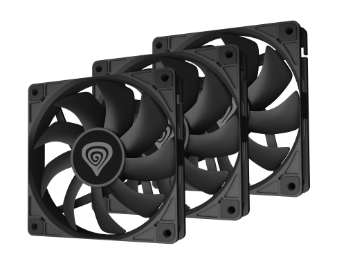GENESIS Oxal 120 Pack de 3 Ventiladores de 120 mm Negro