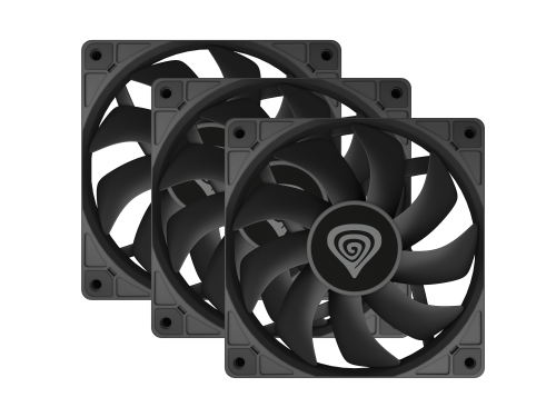 GENESIS Oxal 120 Pack de 3 Ventiladores de 120 mm Negro
