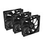Genesis Oxal Ventilador de Caja 120mm Negro - Pack de 3, 1300 RPM, 46.1 CFM, 22.1 dB, Conector 3 Pines, para PC
