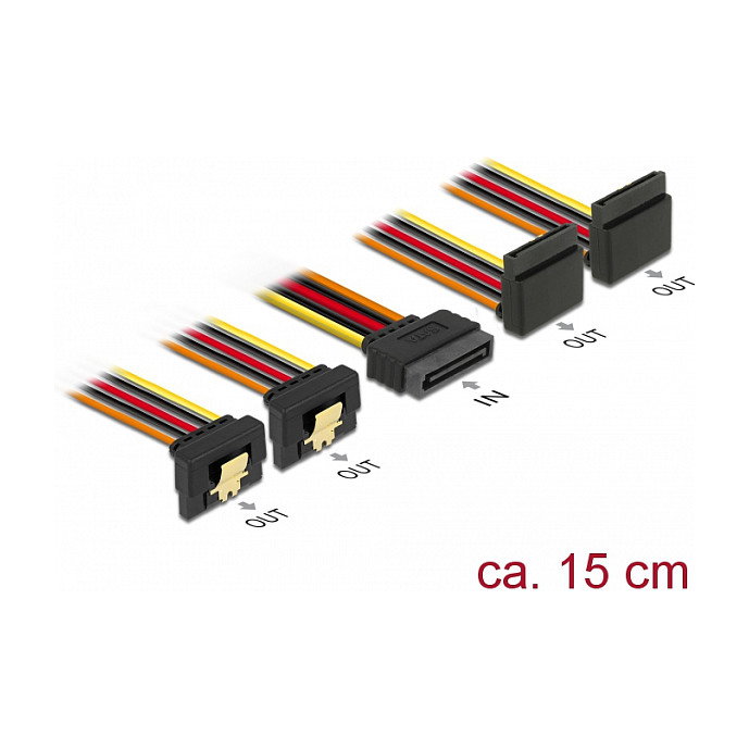 DeLOCK 60153 Cable de alimentación interno 4 x SATA de 15 pines DeLOCK 60153 Cable de alimentación interno 4 x SATA de 15 pines
