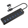 Equip Hub USB-C 7 Puertos USB 3.2 Gen 1 con Interruptores Individuales