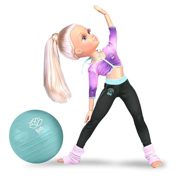 Famosa Nac76000 Muñeca Nancy Yoga Class - La Muñeca Más Flexible con 16 Puntos de Articulación y Pelota de Fitness Famosa Nac76000 Muñeca Nancy Yoga Class - La Muñeca Más Flexible con 16 Puntos de Articulación y Pelota de Fitness