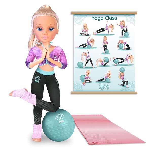 Famosa Nac76000 Muñeca Nancy Yoga Class - La Muñeca Más Flexible con 16 Puntos de Articulación y Pelota de Fitness Famosa Nac76000 Muñeca Nancy Yoga Class - La Muñeca Más Flexible con 16 Puntos de Articulación y Pelota de Fitness