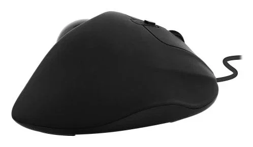 T'nB MUTRACK - Ratón Trackball Ergonómico para Mano Derecha - Cable USB Type-A + USB Type-C - Óptico 1600 DPI - Negro