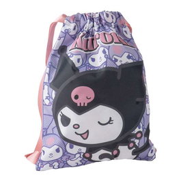 Cerdá Saquito Escolar Hello Kitty Kuromi con Kuromi, Morado, 27 x 33 x 1 cm, Recomendado +3 años