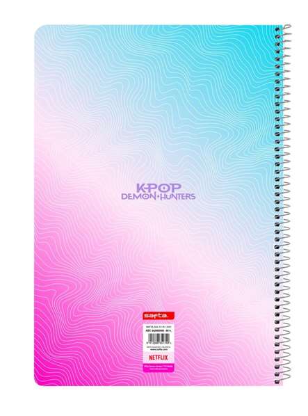 Safta Libreta folio tapas duras K-Pop Demon Hunters 80 hojas 21,5x31x1cm