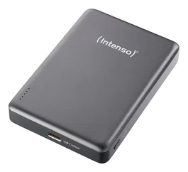 Intenso MW10000 Batería Externa Powerbank 10000 mAh, Compatible MagSafe, Carga Inalámbrica 15W y USB-C PD 20W, Gris