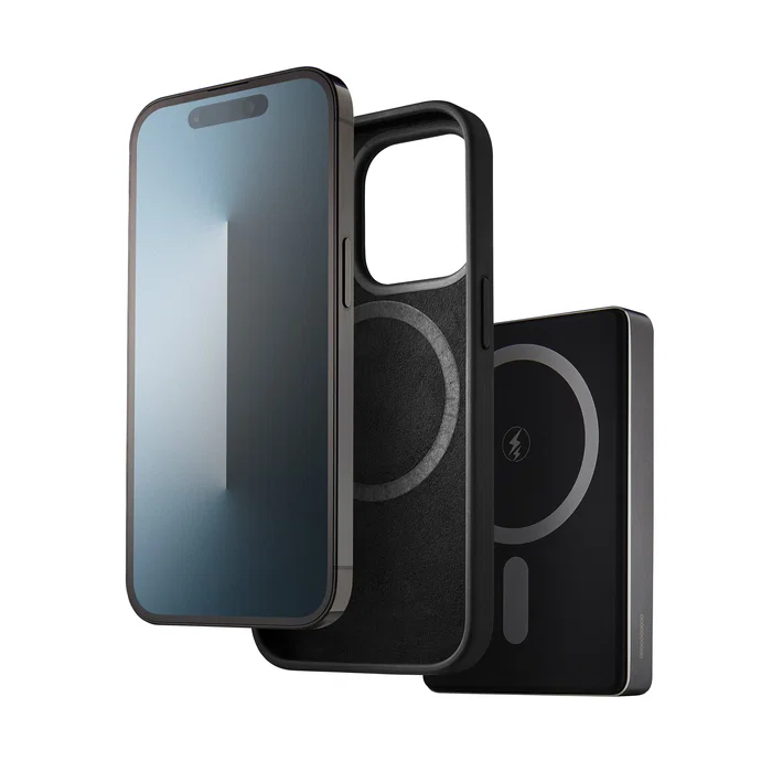 Intenso MW10000 Batería Externa Powerbank 10000 mAh, Compatible MagSafe, Carga Inalámbrica 15W y USB-C PD 20W, Gris