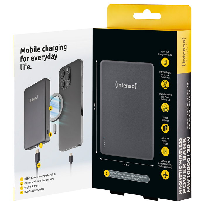 Intenso MW10000 MagSafe Powerbank 10.000 mAh Gris