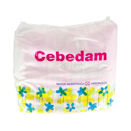 CEBEDAM Compresas Higienicas Algodon 20Un