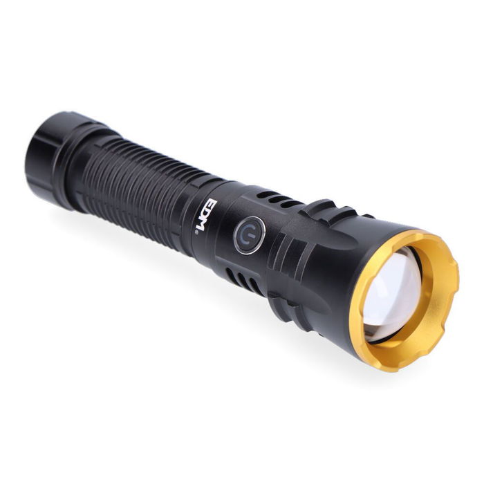 Edm Linterna LED Wolf Pro X3 Largo Alcance 1800 lm 20W Recargable Zoom 600m IP65 Edm Linterna LED Wolf Pro X3 Largo Alcance 1800 lm 20W Recargable Zoom 600m IP65