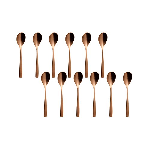 Summa Cuchara Postre 185 mm, Acero Inoxidable 18/10, Color Cobre Satinado PVD - Sinxelo (Set de 12) Summa Cuchara Postre 185 mm, Acero Inoxidable 18/10, Color Cobre Satinado PVD - Sinxelo (Set de 12)