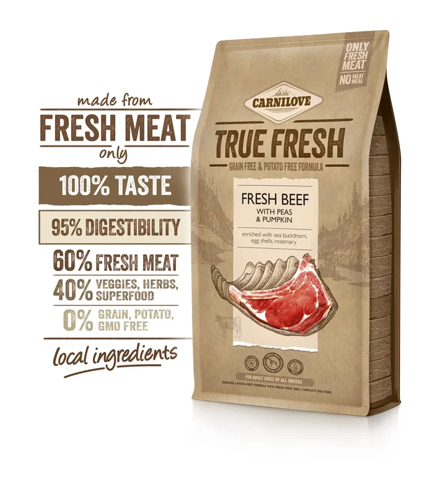 Carnilove True Fresh Perro Adulto Ternera Pienso 4 kg