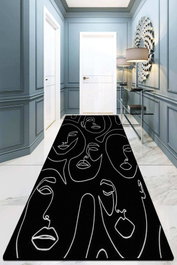 Conceptum Alfombra de Pasillo 100x200cm 100% Poliéster Impresión Digital Antideslizante Lavable a Máquina