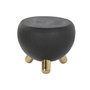 DKD Home Decor Mesita Auxiliar de Hierro Negro Rugoso
