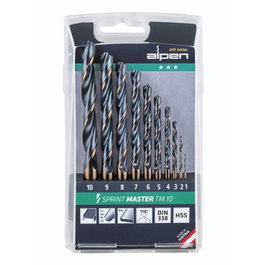 Alpen Sprint Master TM 10 Juego de 10 Brocas HSS de 1 a 10 mm