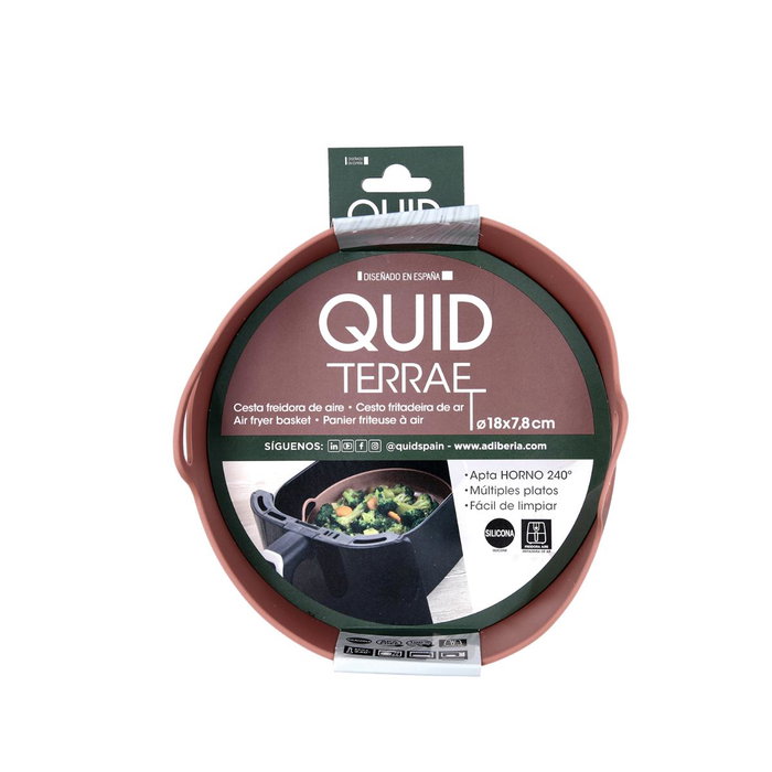 Cesta Redonda Freidora Terrae Quid 18x18x7 cm (12 Unidades)