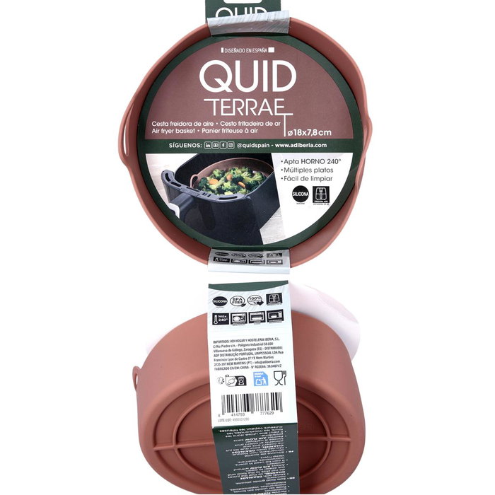Cesta Redonda Freidora Terrae Quid 18x18x7 cm (12 Unidades)