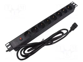 LogiLink Regleta de 8 tomas con cable de 3m y protección contra sobretensiones