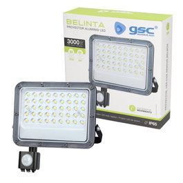 GSC Evolution Proyector LED Belinta 30W 6500K con Sensor PIR Negro