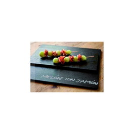 OMS Supizarra Plato Rectangular de Pizarra 25x15 cm (Set de 2)