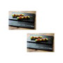 OMS Supizarra Plato Rectangular de Pizarra 25x15 cm (Set de 2)