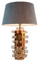 DKD Home Decor Lámpara de Sobremesa Acero Patinado Dorado 50x50x82
