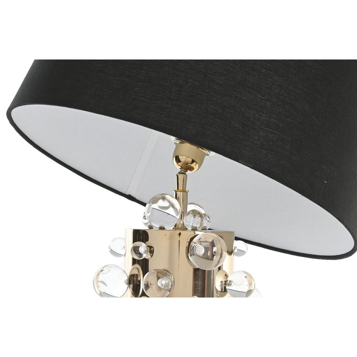 DKD Home Decor Lámpara de Sobremesa Acero Patinado Dorado 50x50x82