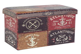 DKD Home Decor Caja Plegable Atlantico Multicolor 40.5 x 41 x 76 cm (2 Unidades)