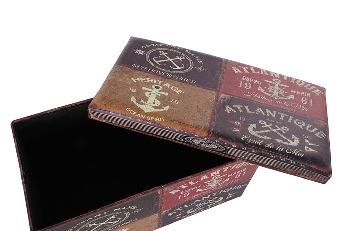 DKD Home Decor Caja Plegable Atlantico Multicolor 40.5 x 41 x 76 cm (2 Unidades)