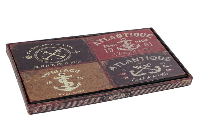 DKD Home Decor Caja Plegable Atlantico Multicolor 40.5 x 41 x 76 cm (2 Unidades)