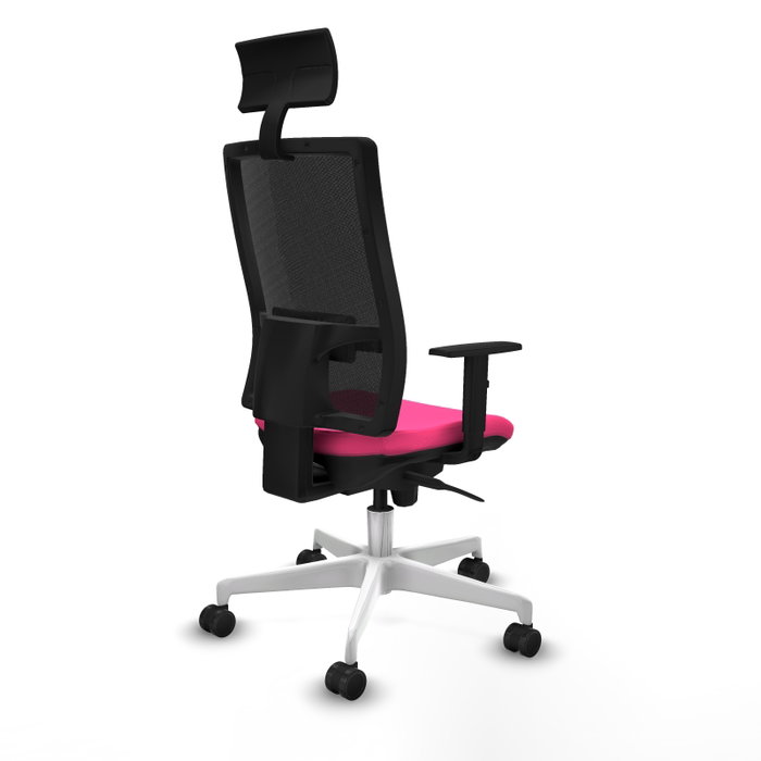 PIQUERAS Y CRESPO Silla de oficina Horna Rosa con Mecanismo Sincro